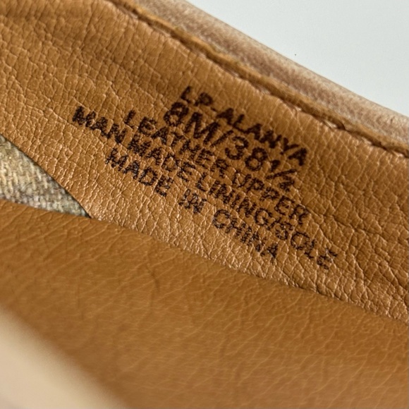 Lucky Brand LP Alanya Leather Ballet Flats Beige / Tan size 38.5 / 8 M - Picture 9 of 12